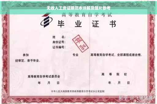 无收入工资证明范本详解及图片参考