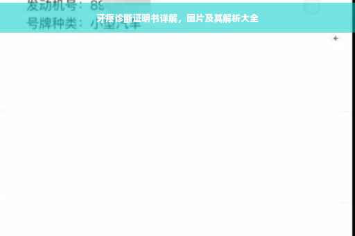 牙疼诊断证明书详解，图片及其解析大全