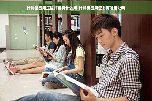 计算机应用工程师证有什么用-计算机应用证书有啥用处吗