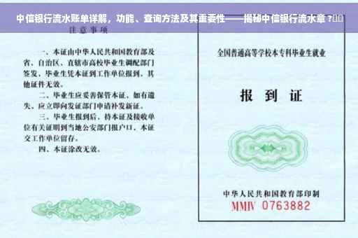 中信银行流水账单详解，功能、查询方法及其重要性——揭秘中信银行流水章 ?⚡️