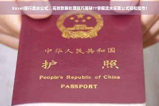 Excel银行流水公式，高效数据处理技巧揭秘??掌握流水设置公式轻松操作！