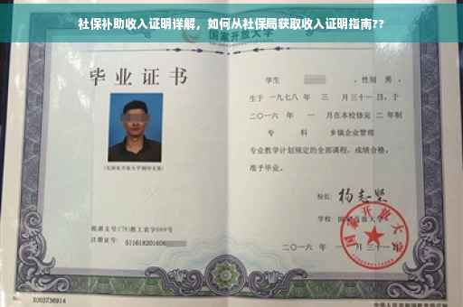 社保补助收入证明详解，如何从社保局获取收入证明指南??
