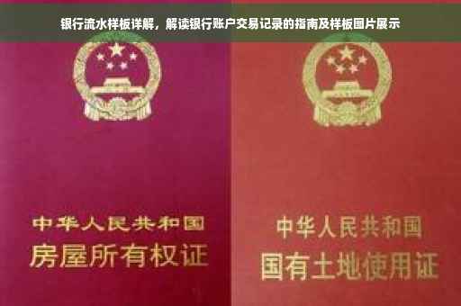 银行流水样板详解，解读银行账户交易记录的指南及样板图片展示