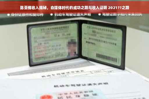 陈亚楠收入揭秘，自媒体时代的成功之路与收入证明 2021??之路
