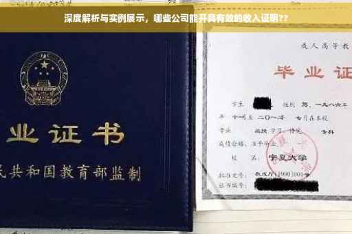 深度解析与实例展示，哪些公司能开具有效的收入证明??