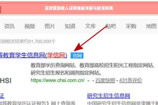 买房医院收入证明模板详解与使用指南