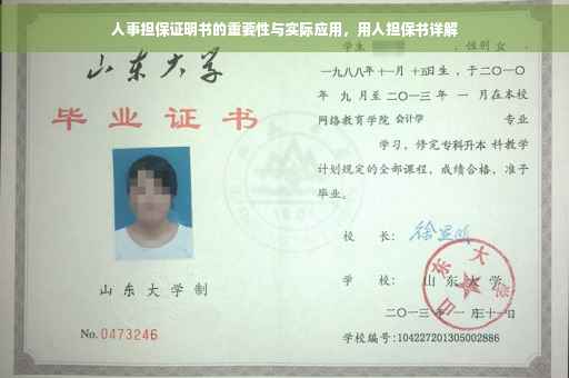 人事担保证明书的重要性与实际应用，用人担保书详解