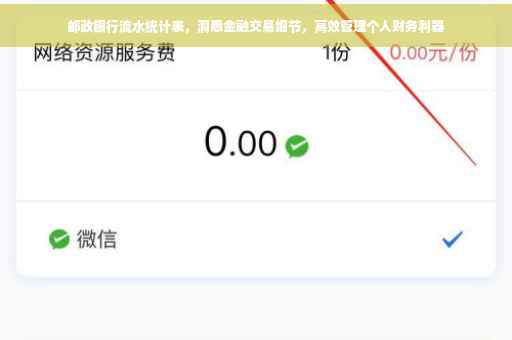 邮政银行流水统计表，洞悉金融交易细节，高效管理个人财务利器