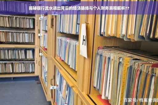 揭秘银行流水进出背后的经济脉络与个人财务真相解析??