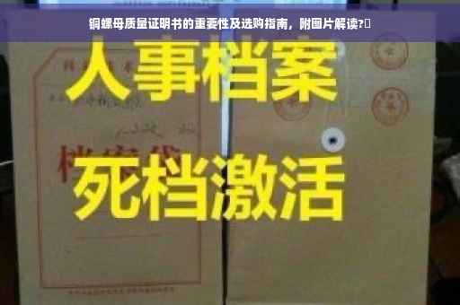 铜螺母质量证明书的重要性及选购指南，附图片解读?✨