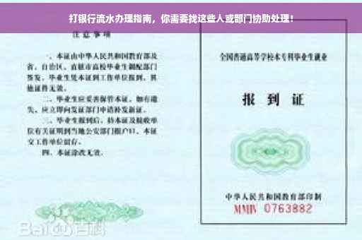 打银行流水办理指南，你需要找这些人或部门协助处理！