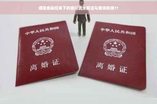通用金融视角下的银行流水解读与查询指南??