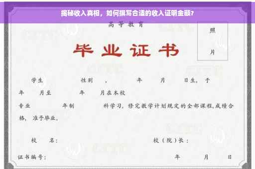 揭秘收入真相，如何撰写合适的收入证明金额？