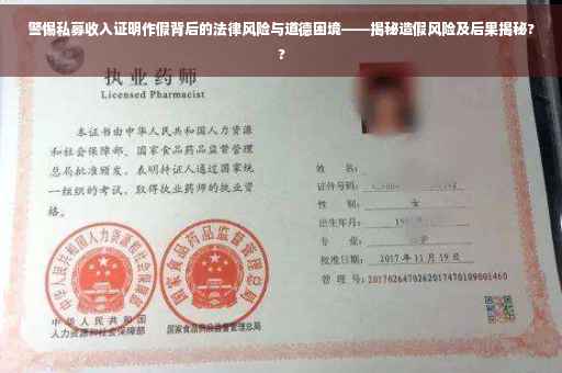 警惕私募收入证明作假背后的法律风险与道德困境——揭秘造假风险及后果揭秘??