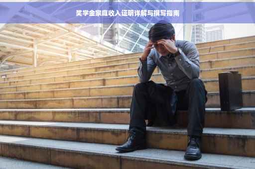 奖学金家庭收入证明详解与撰写指南