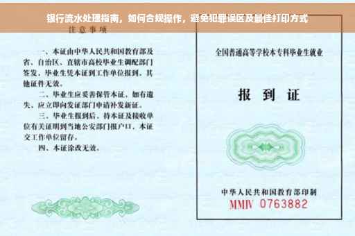 银行流水处理指南，如何合规操作，避免犯罪误区及最佳打印方式