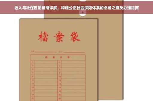 收入与社保匹配证明详解，构建公正社会保障体系的必经之路及办理指南