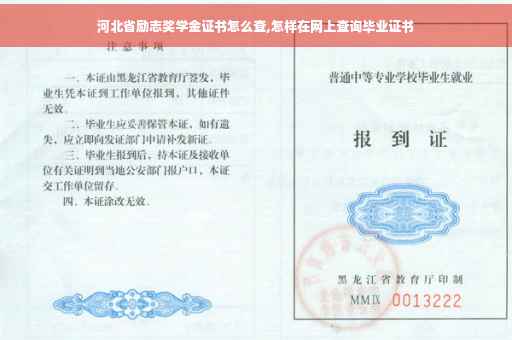 河北省励志奖学金证书怎么查,怎样在网上查询毕业证书 河北省励志奖学金证书怎么查,怎样在网上查询毕业证书