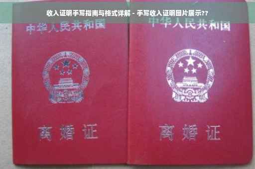 收入证明手写指南与格式详解 - 手写收入证明图片展示??