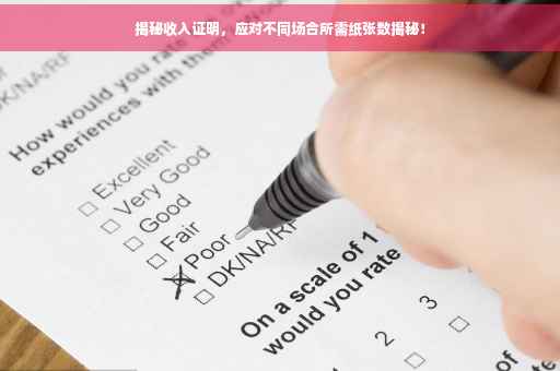 揭秘收入证明，应对不同场合所需纸张数揭秘！
