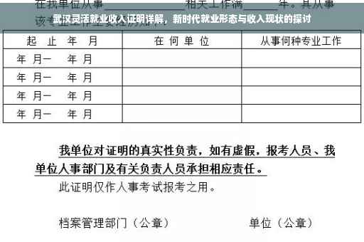 武汉灵活就业收入证明详解，新时代就业形态与收入现状的探讨