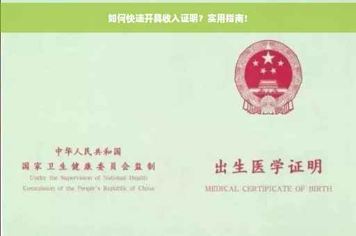 如何快速开具收入证明？实用指南！