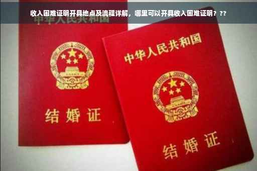 收入困难证明开具地点及流程详解，哪里可以开具收入困难证明？??