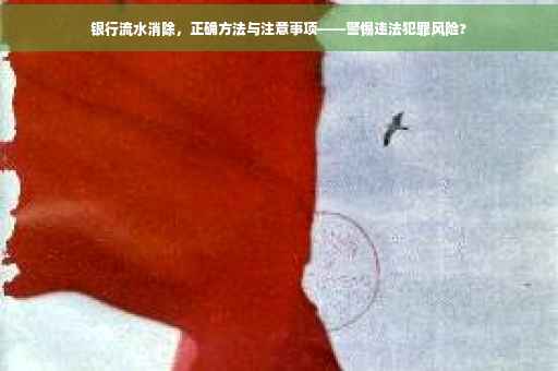 银行流水消除，正确方法与注意事项——警惕违法犯罪风险?