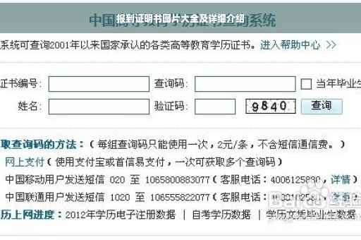 报到证明书图片大全及详细介绍
