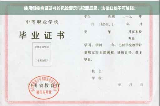 使用假疾病证明书的风险警示与犯罪反思，法律红线不可触碰！