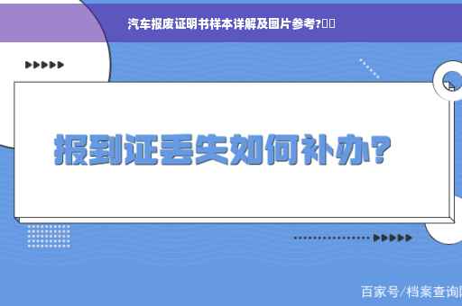 汽车报废证明书样本详解及图片参考?⚡️