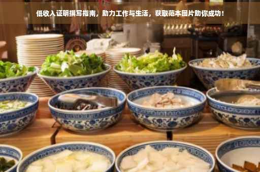 低收入证明撰写指南，助力工作与生活，获取范本图片助你成功！