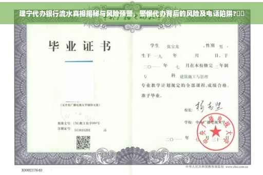 建宁代办银行流水真相揭秘与风险预警，警惕代办背后的风险及电话陷阱?⚡️