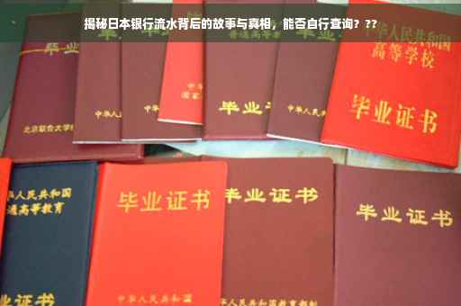 揭秘日本银行流水背后的故事与真相，能否自行查询？??