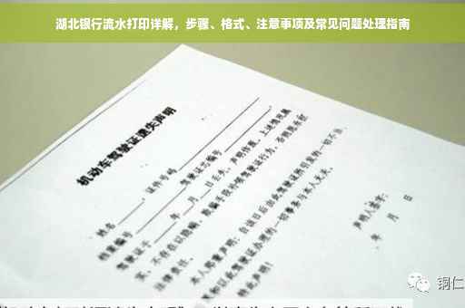 湖北银行流水打印详解，步骤、格式、注意事项及常见问题处理指南