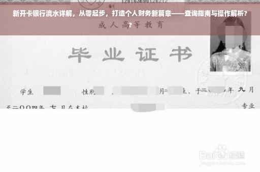 新开卡银行流水详解，从零起步，打造个人财务新篇章——查询指南与操作解析??