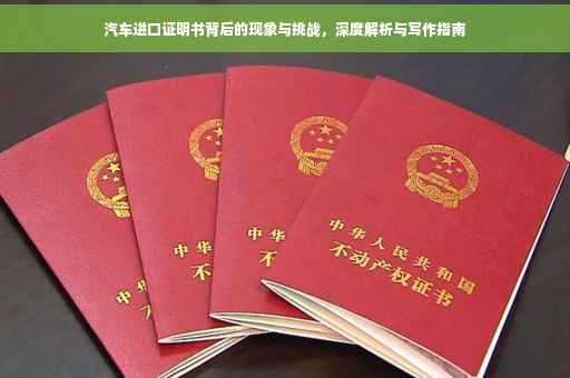 汽车进口证明书背后的现象与挑战，深度解析与写作指南