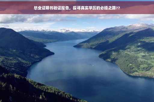 毕业证明书验证报告，探寻真实学历的必经之路??