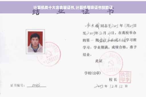 计算机类十大含金量证书,计算机等级证书技能证 计算机类十大含金量证书,计算机等级证书技能证