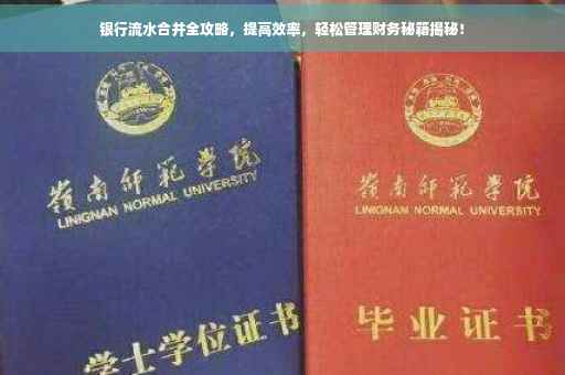 银行流水合并全攻略，提高效率，轻松管理财务秘籍揭秘！