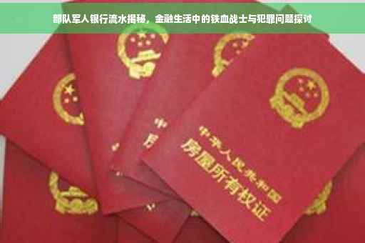 部队军人银行流水揭秘，金融生活中的铁血战士与犯罪问题探讨