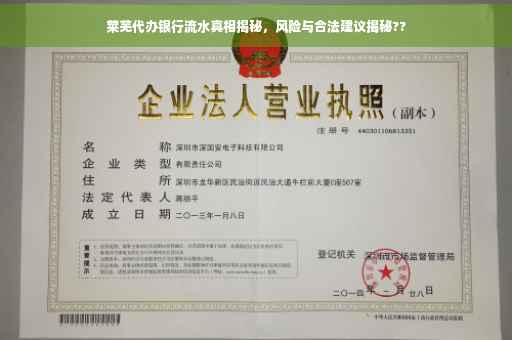 莱芜代办银行流水真相揭秘，风险与合法建议揭秘??
