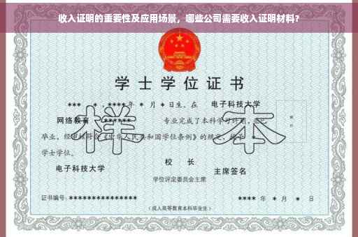 收入证明的重要性及应用场景，哪些公司需要收入证明材料？