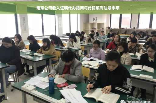 南京公司收入证明代办指南与代码填写注意事项