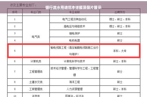 银行流水用途范本详解及图片展示