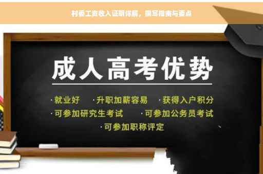 村委工资收入证明详解，撰写指南与要点