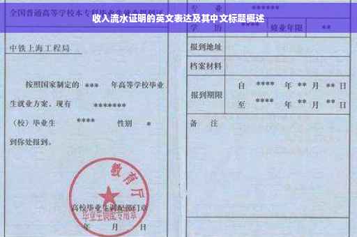 收入流水证明的英文表达及其中文标题概述