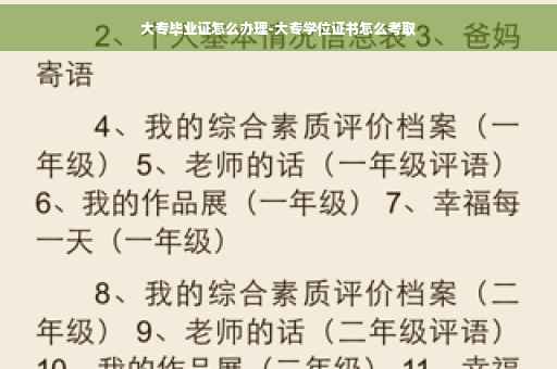 大专毕业证怎么办理-大专学位证书怎么考取