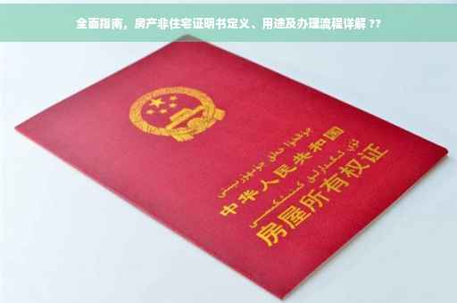 全面指南，房产非住宅证明书定义、用途及办理流程详解 ??