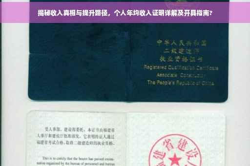 揭秘收入真相与提升路径，个人年均收入证明详解及开具指南?